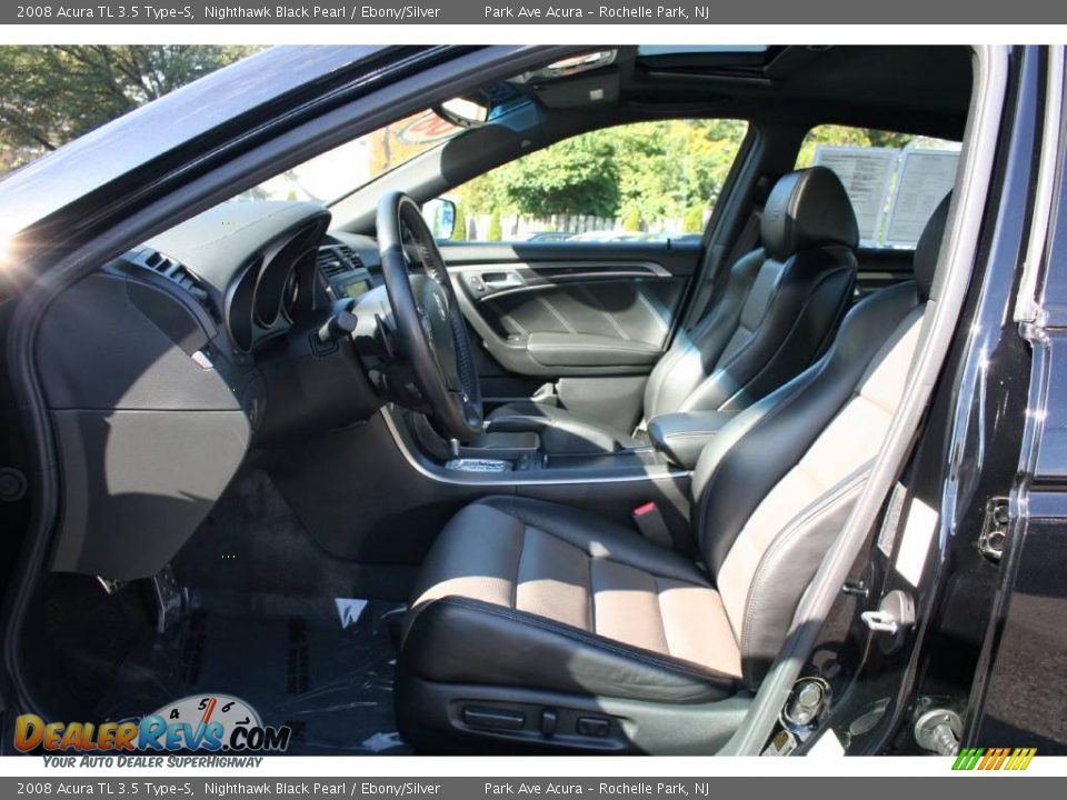 2008 Acura TL 3.5 Type-S Nighthawk Black Pearl / Ebony/Silver Photo #11