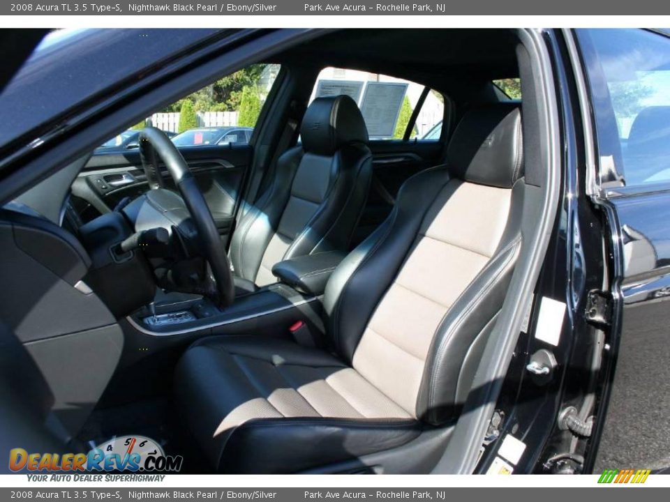 2008 Acura TL 3.5 Type-S Nighthawk Black Pearl / Ebony/Silver Photo #12