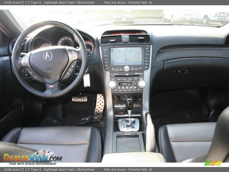 2008 Acura TL 3.5 Type-S Nighthawk Black Pearl / Ebony/Silver Photo #13