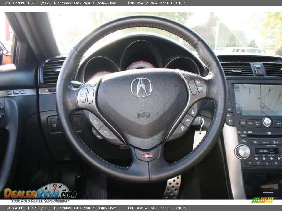 2008 Acura TL 3.5 Type-S Nighthawk Black Pearl / Ebony/Silver Photo #14