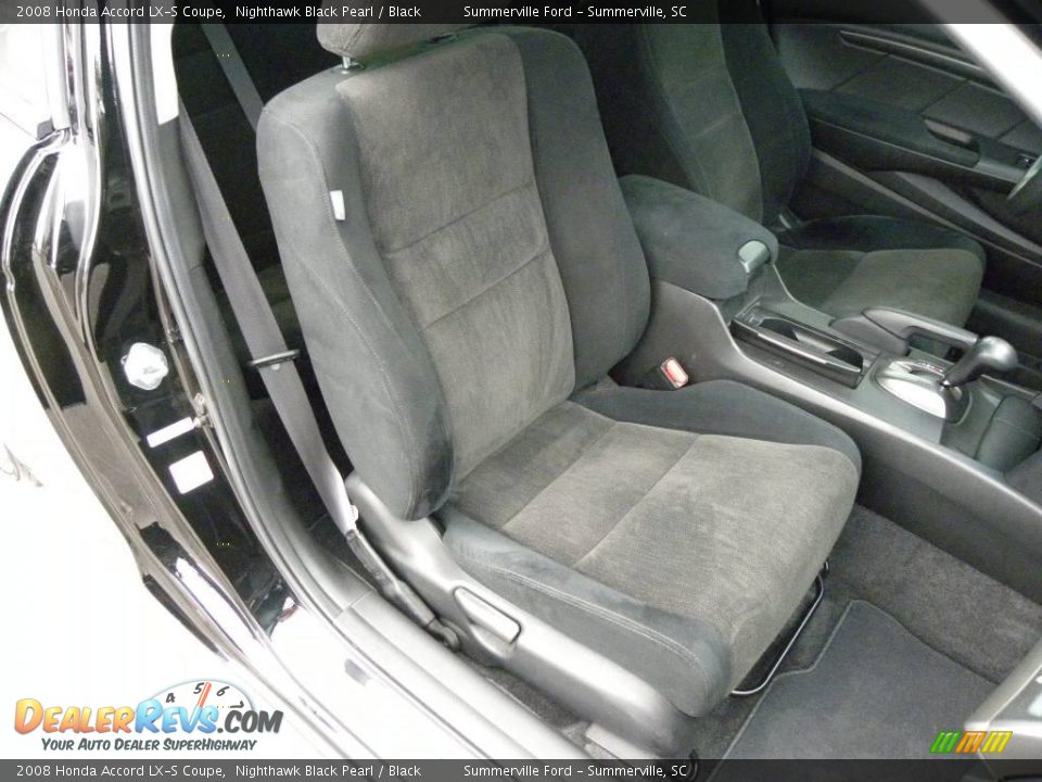 2008 Honda Accord LX-S Coupe Nighthawk Black Pearl / Black Photo #7