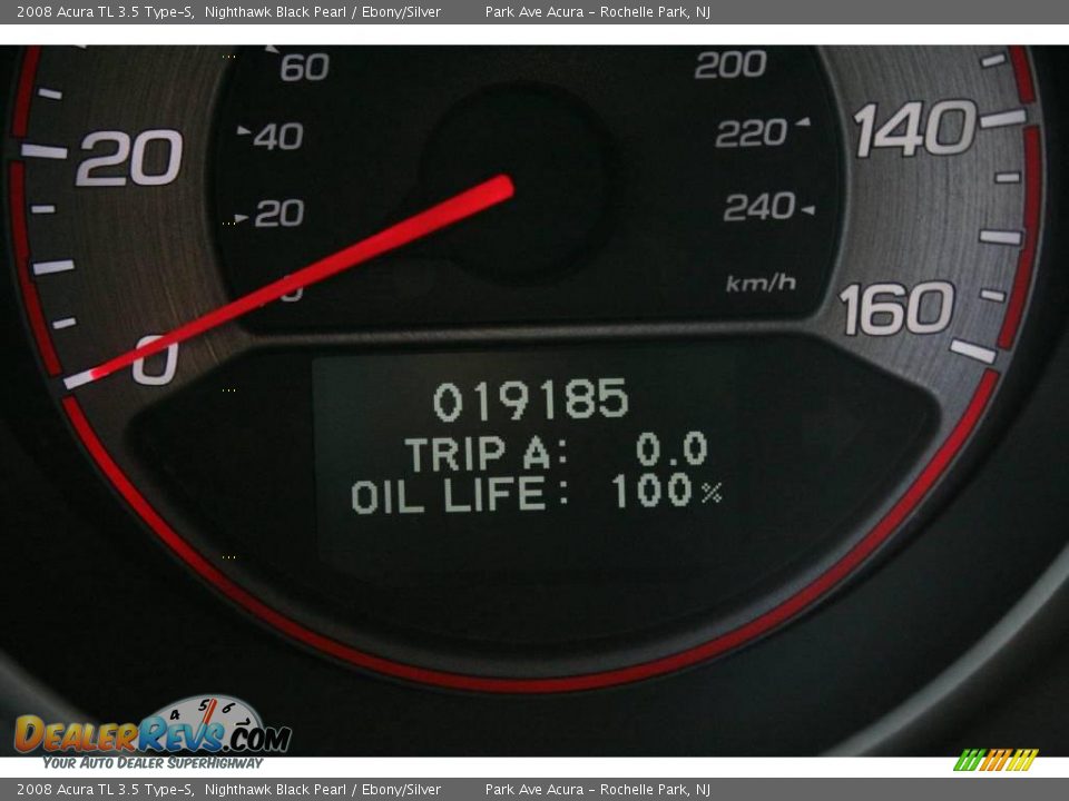 2008 Acura TL 3.5 Type-S Nighthawk Black Pearl / Ebony/Silver Photo #15