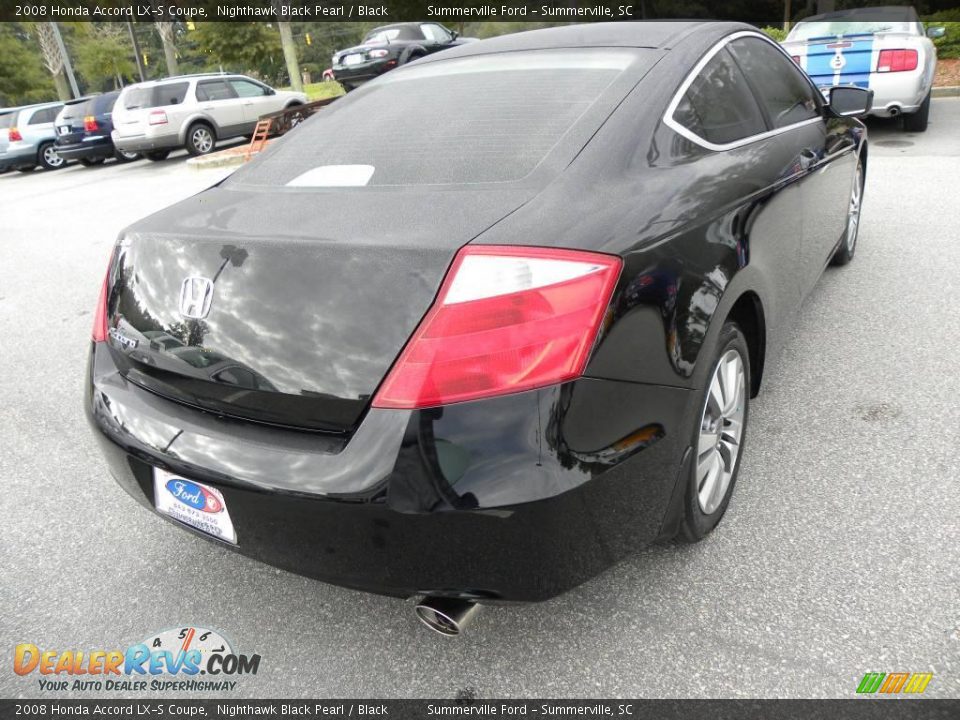 2008 Honda Accord LX-S Coupe Nighthawk Black Pearl / Black Photo #10