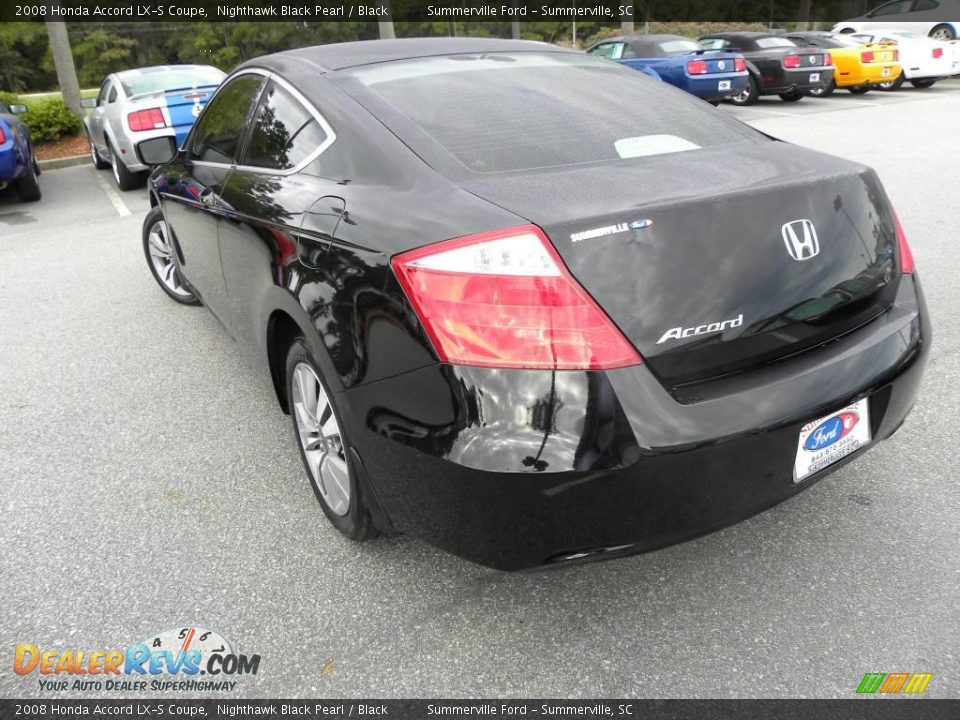 2008 Honda Accord LX-S Coupe Nighthawk Black Pearl / Black Photo #12