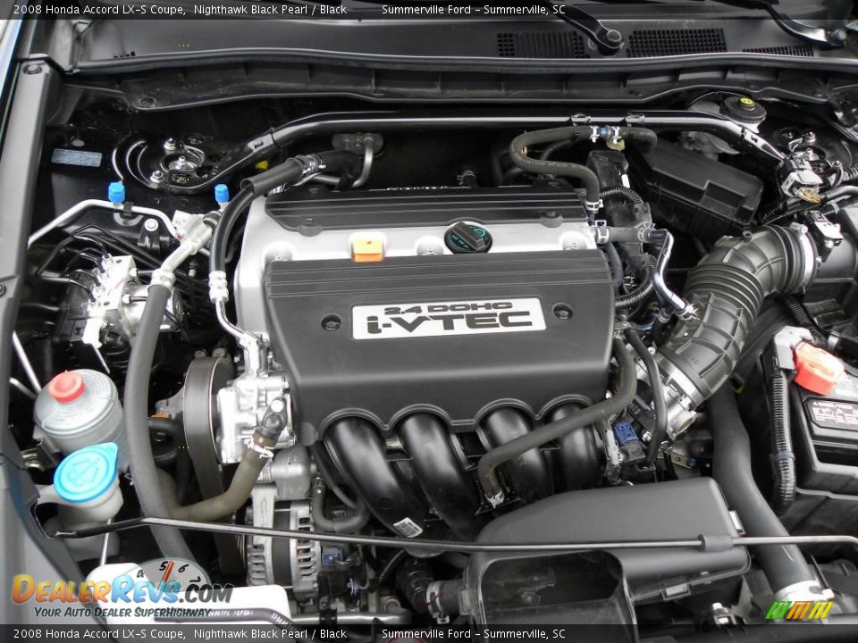 2008 Honda Accord LX-S Coupe Nighthawk Black Pearl / Black Photo #15