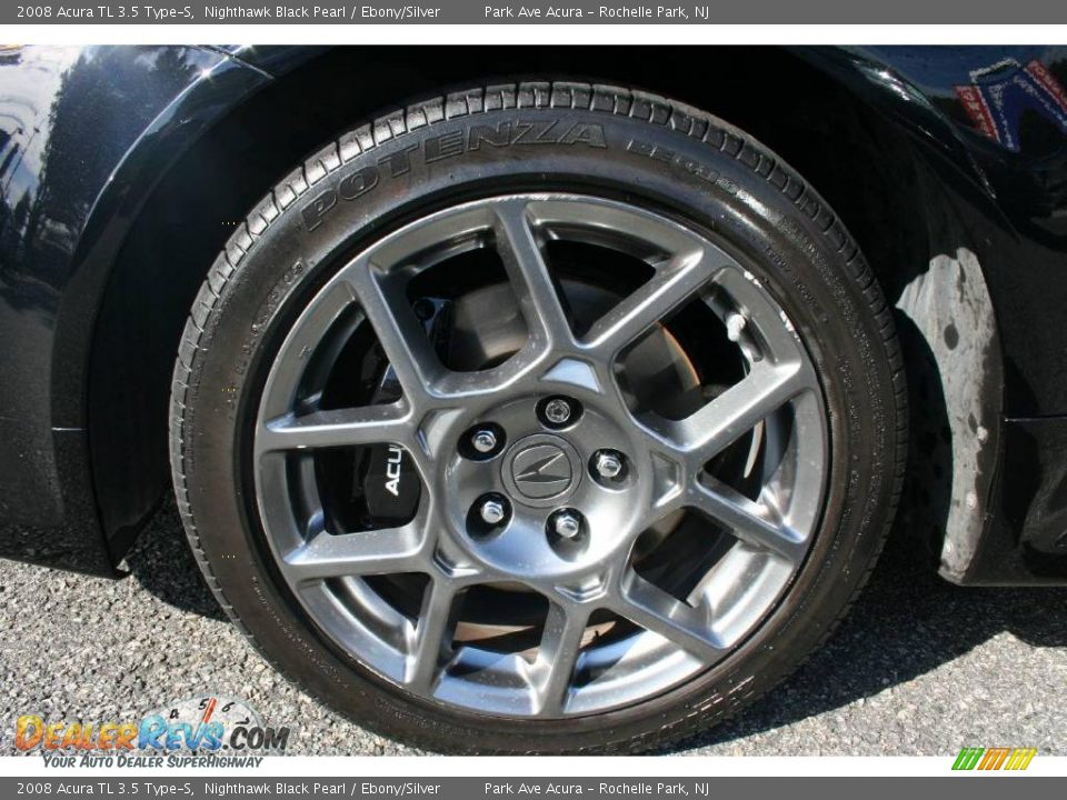 2008 Acura TL 3.5 Type-S Nighthawk Black Pearl / Ebony/Silver Photo #26