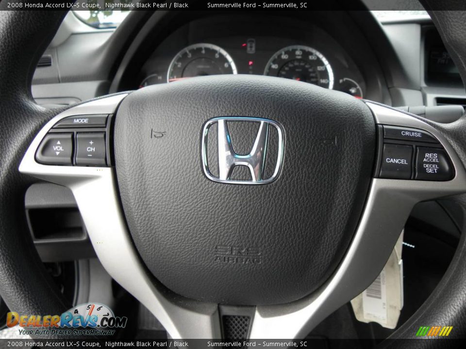 2008 Honda Accord LX-S Coupe Nighthawk Black Pearl / Black Photo #18
