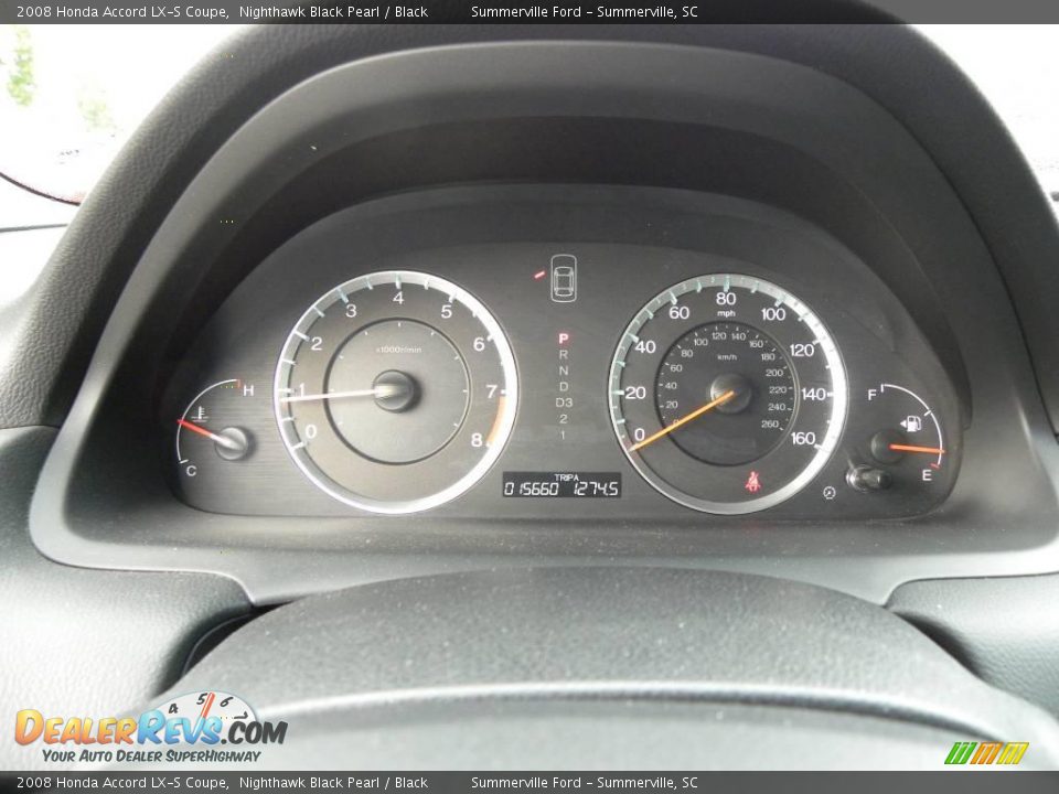 2008 Honda Accord LX-S Coupe Nighthawk Black Pearl / Black Photo #19