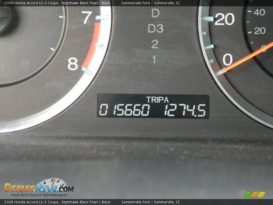 2008 Honda Accord LX-S Coupe Nighthawk Black Pearl / Black Photo #20