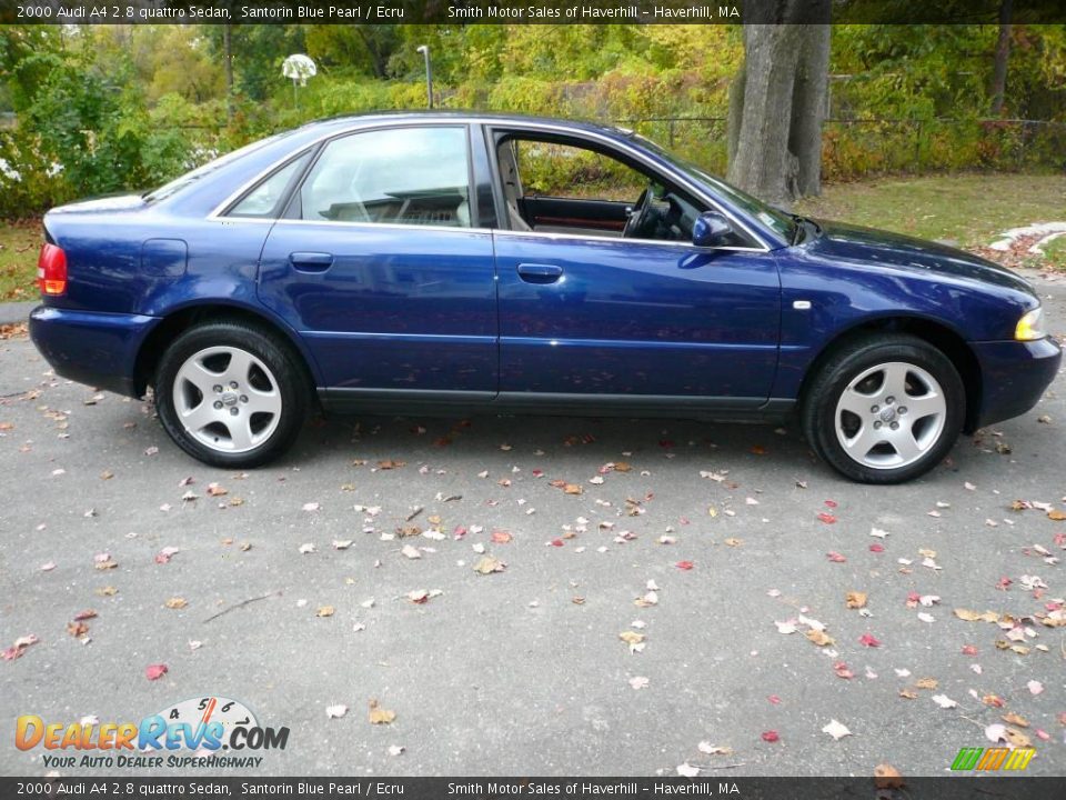 2000 Audi A4 2.8 quattro Sedan Santorin Blue Pearl / Ecru Photo #1