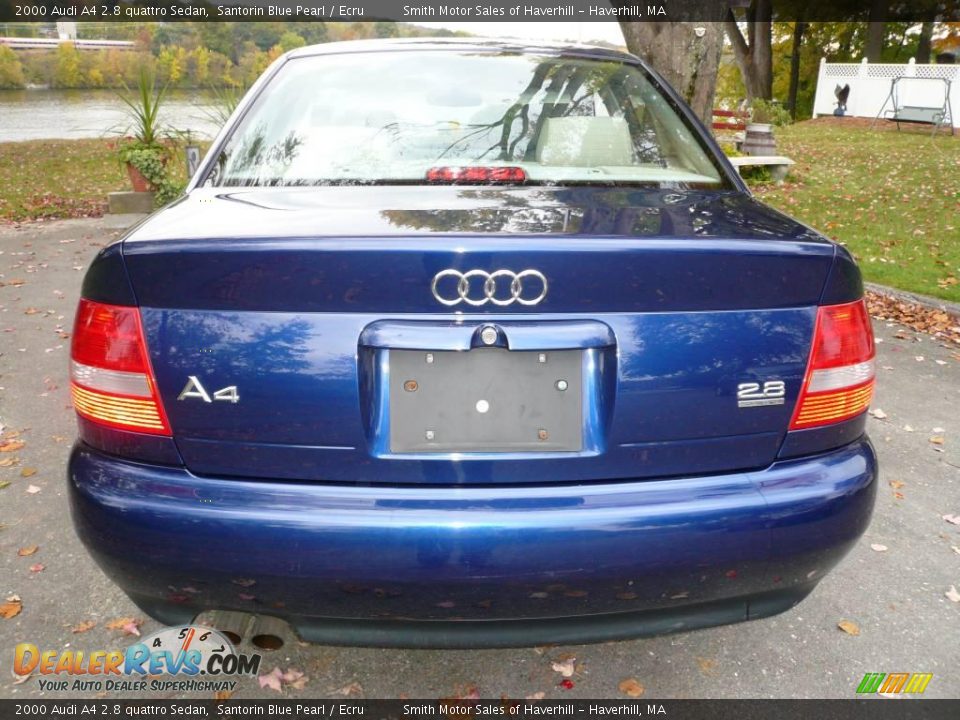 2000 Audi A4 2.8 quattro Sedan Santorin Blue Pearl / Ecru Photo #2