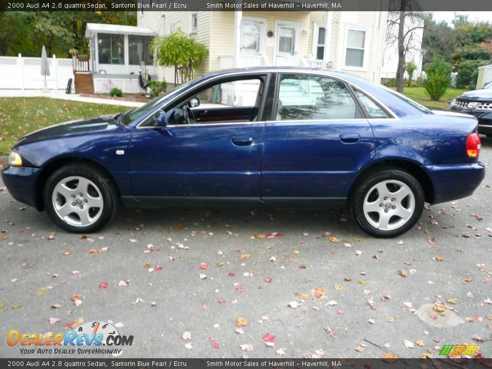 2000 Audi A4 2.8 quattro Sedan Santorin Blue Pearl / Ecru Photo #3