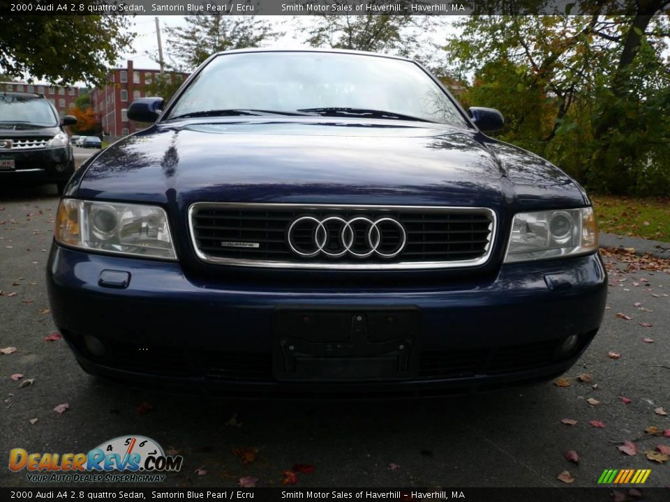 2000 Audi A4 2.8 quattro Sedan Santorin Blue Pearl / Ecru Photo #4