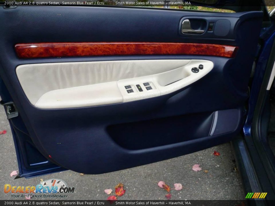 2000 Audi A4 2.8 quattro Sedan Santorin Blue Pearl / Ecru Photo #7