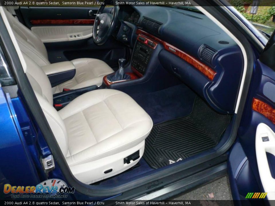 2000 Audi A4 2.8 quattro Sedan Santorin Blue Pearl / Ecru Photo #9