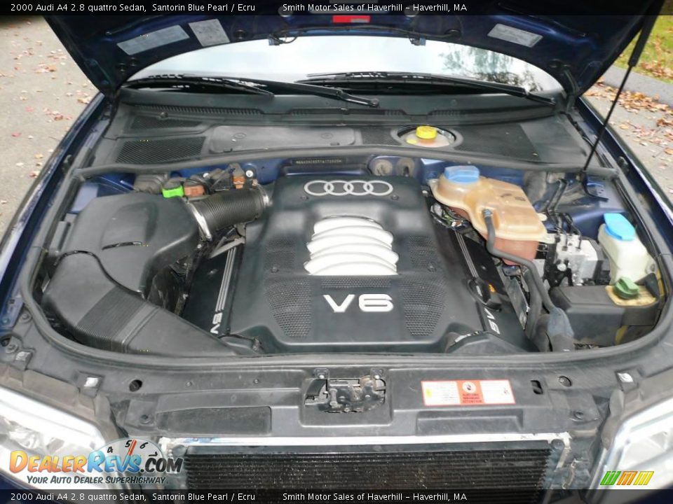 2000 Audi A4 2.8 quattro Sedan Santorin Blue Pearl / Ecru Photo #14
