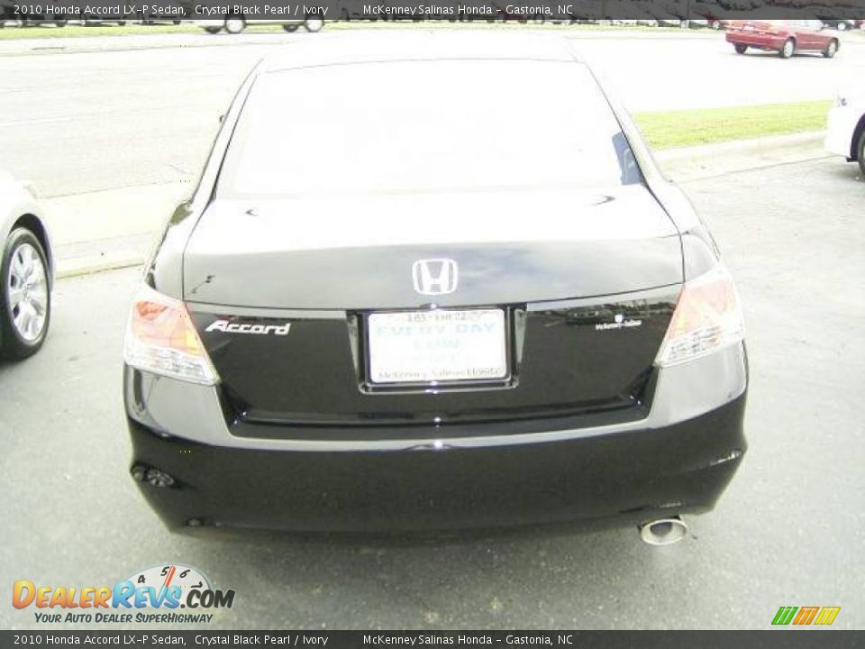 2010 Honda Accord LX-P Sedan Crystal Black Pearl / Ivory Photo #3