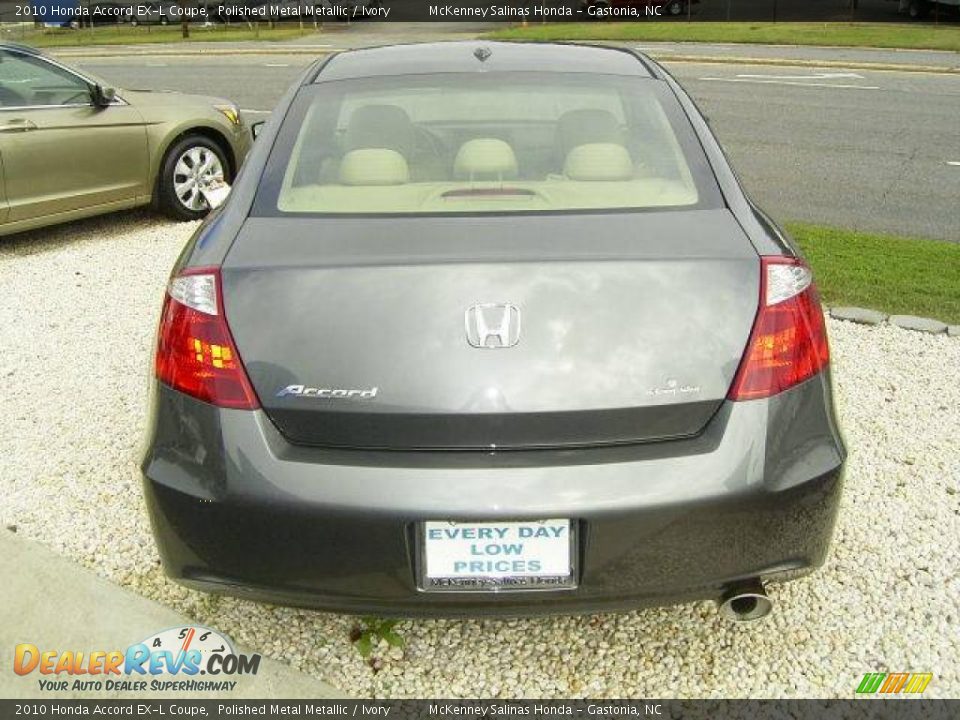 2010 Honda Accord EX-L Coupe Polished Metal Metallic / Ivory Photo #2