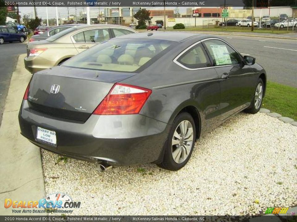 2010 Honda Accord EX-L Coupe Polished Metal Metallic / Ivory Photo #3