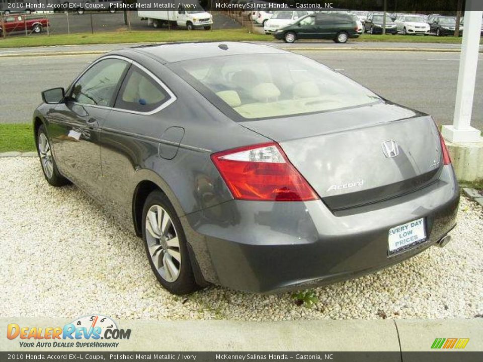 2010 Honda Accord EX-L Coupe Polished Metal Metallic / Ivory Photo #6