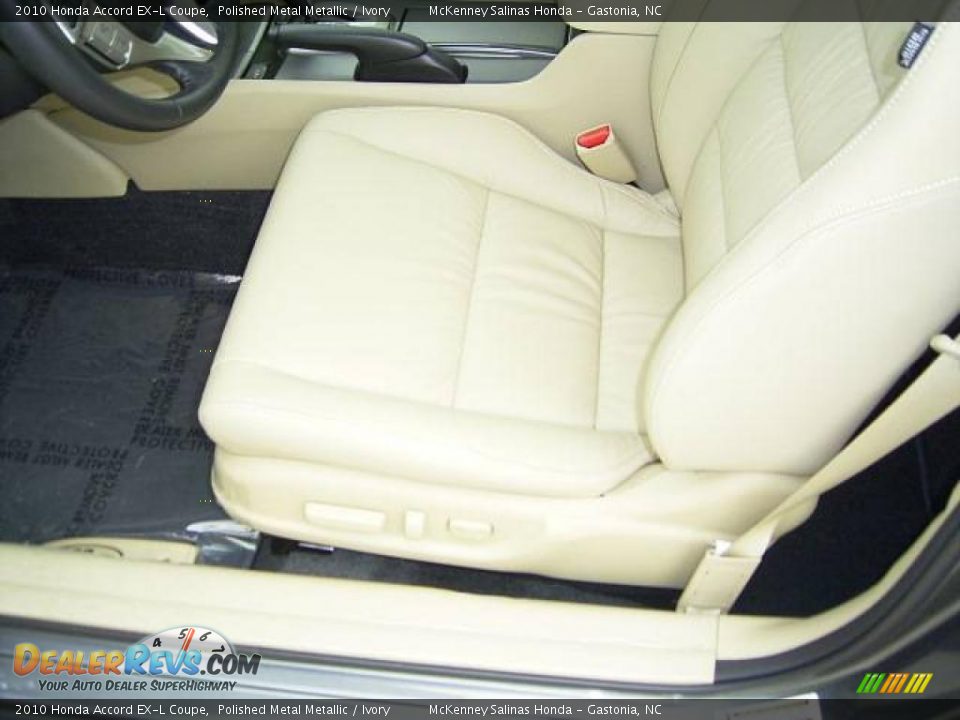 2010 Honda Accord EX-L Coupe Polished Metal Metallic / Ivory Photo #8