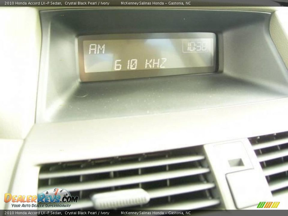 2010 Honda Accord LX-P Sedan Crystal Black Pearl / Ivory Photo #25