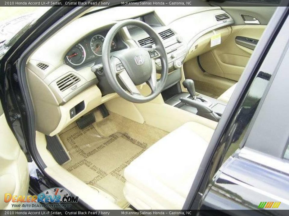 2010 Honda Accord LX-P Sedan Crystal Black Pearl / Ivory Photo #27