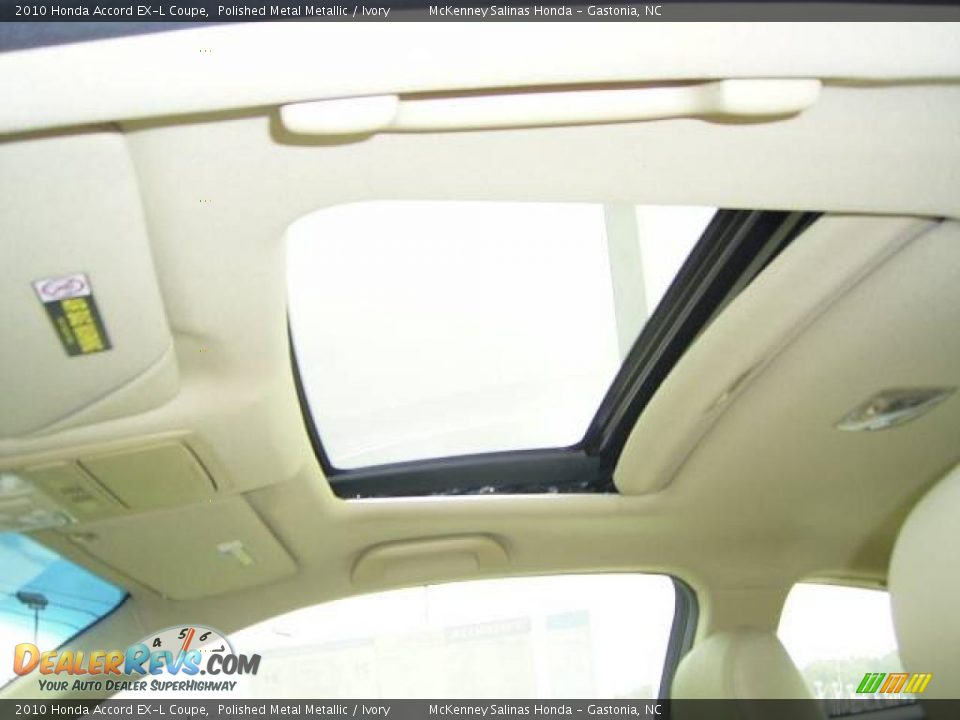 2010 Honda Accord EX-L Coupe Polished Metal Metallic / Ivory Photo #19