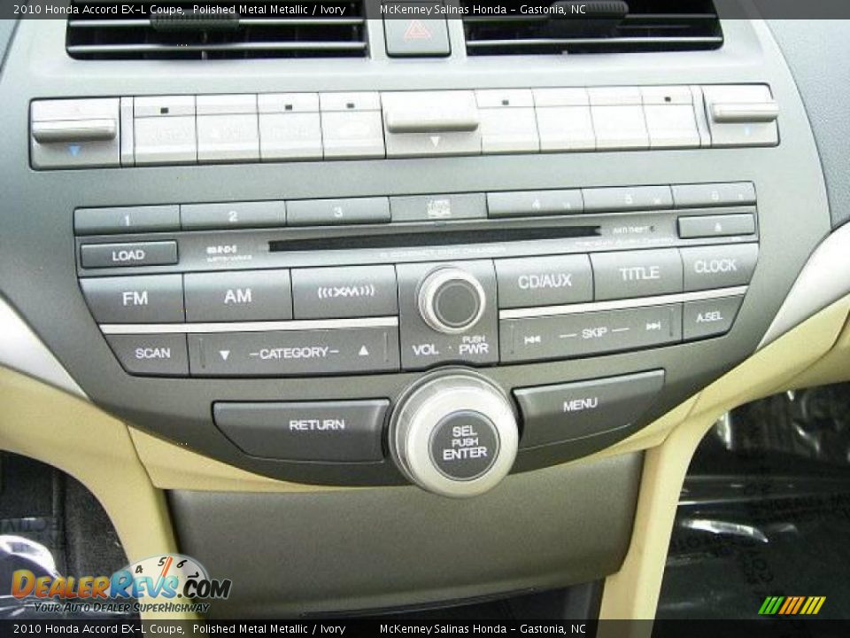 2010 Honda Accord EX-L Coupe Polished Metal Metallic / Ivory Photo #21