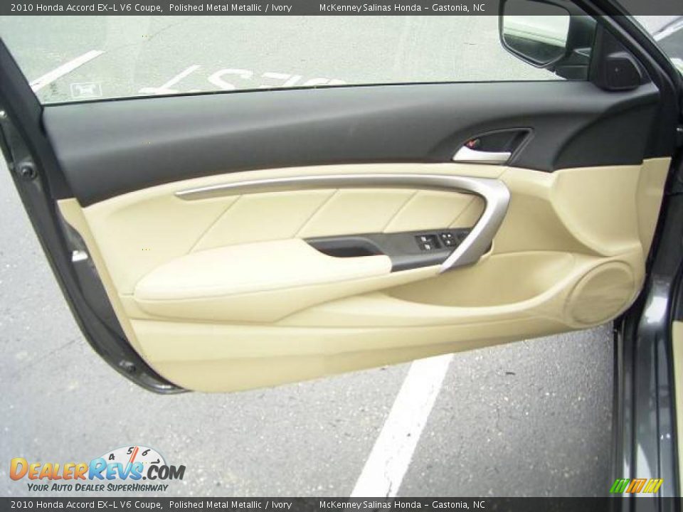 2010 Honda Accord EX-L V6 Coupe Polished Metal Metallic / Ivory Photo #8