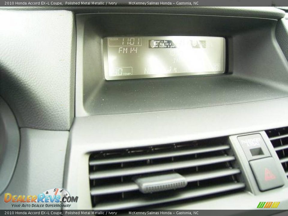2010 Honda Accord EX-L Coupe Polished Metal Metallic / Ivory Photo #22