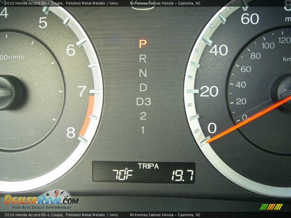 2010 Honda Accord EX-L Coupe Polished Metal Metallic / Ivory Photo #23