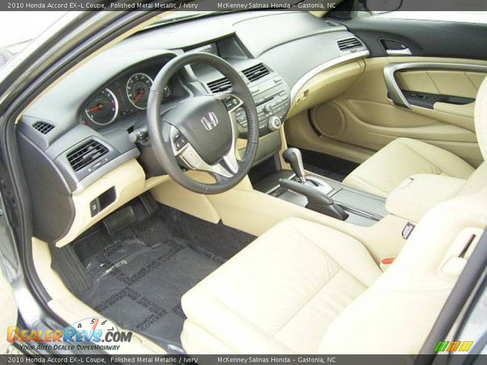 2010 Honda Accord EX-L Coupe Polished Metal Metallic / Ivory Photo #24