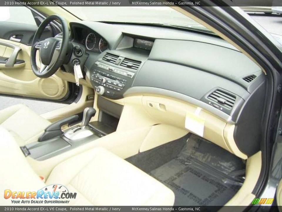 2010 Honda Accord EX-L V6 Coupe Polished Metal Metallic / Ivory Photo #16