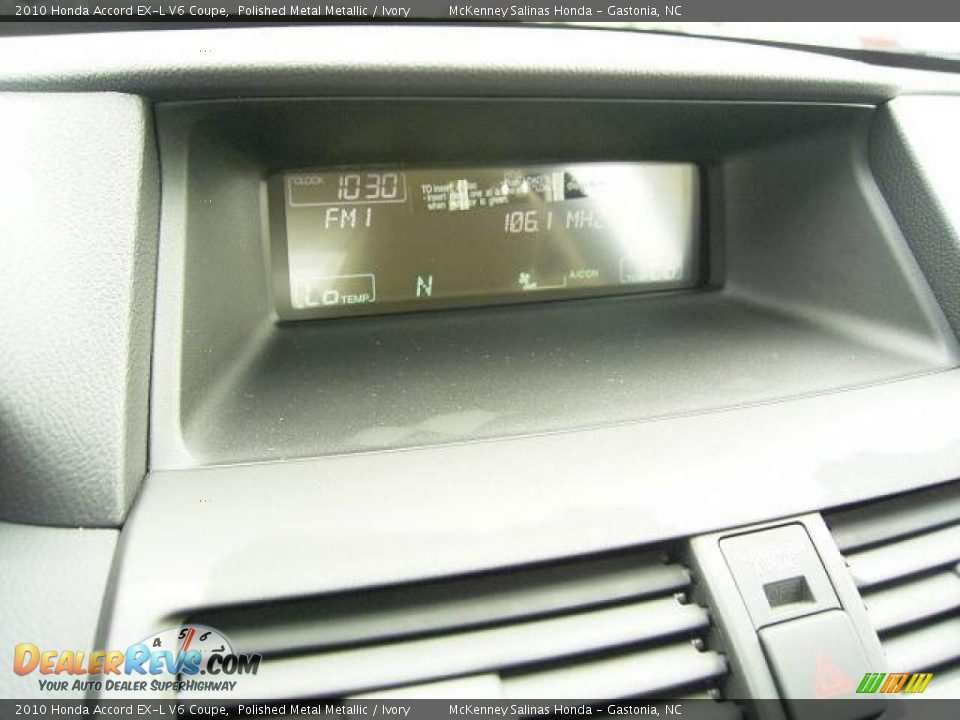 2010 Honda Accord EX-L V6 Coupe Polished Metal Metallic / Ivory Photo #25
