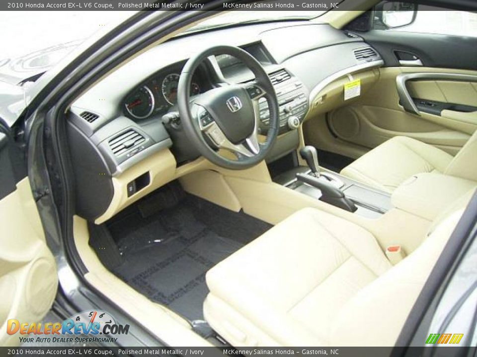 2010 Honda Accord EX-L V6 Coupe Polished Metal Metallic / Ivory Photo #27