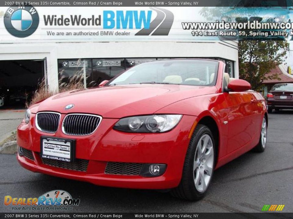 2007 BMW 3 Series 335i Convertible Crimson Red / Cream Beige Photo #1