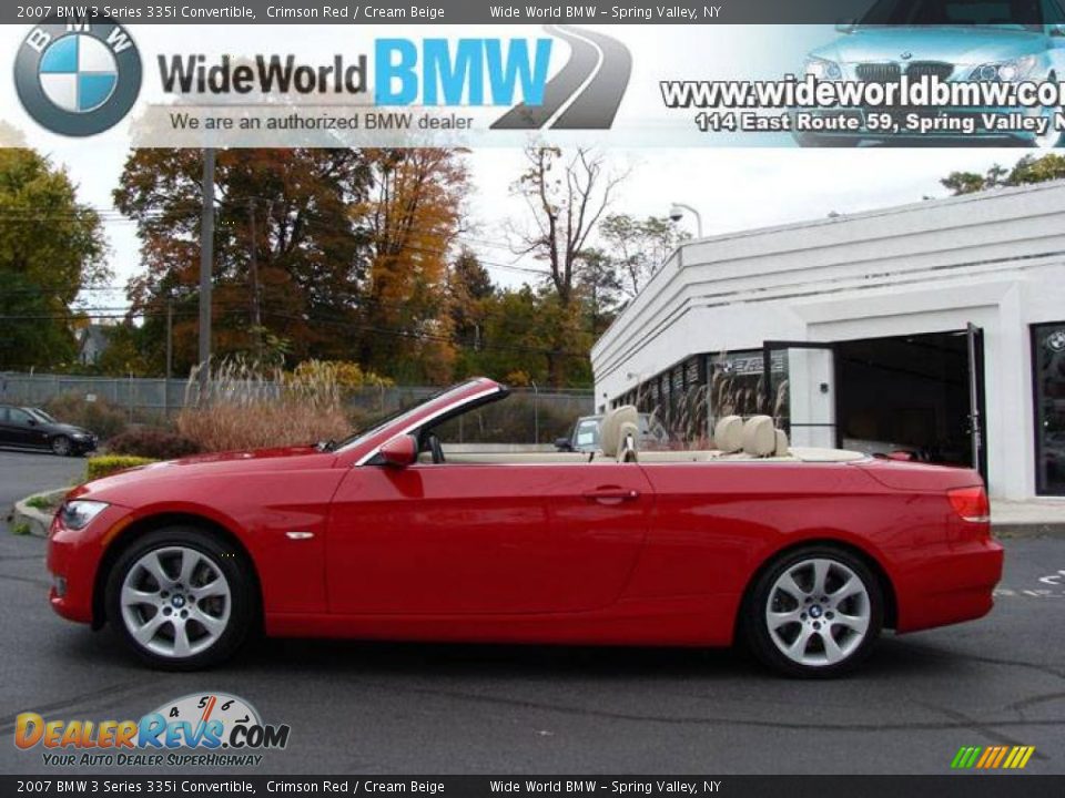 2007 BMW 3 Series 335i Convertible Crimson Red / Cream Beige Photo #3