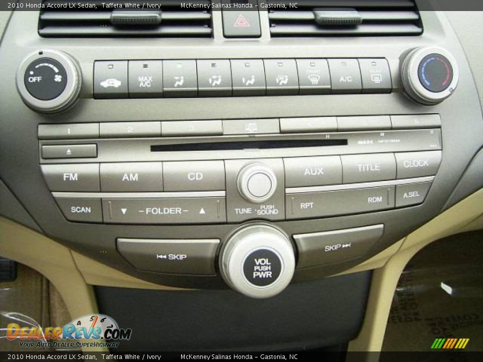 2010 Honda Accord LX Sedan Taffeta White / Ivory Photo #25