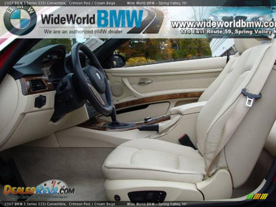 2007 BMW 3 Series 335i Convertible Crimson Red / Cream Beige Photo #8