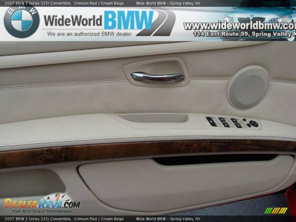 2007 BMW 3 Series 335i Convertible Crimson Red / Cream Beige Photo #9