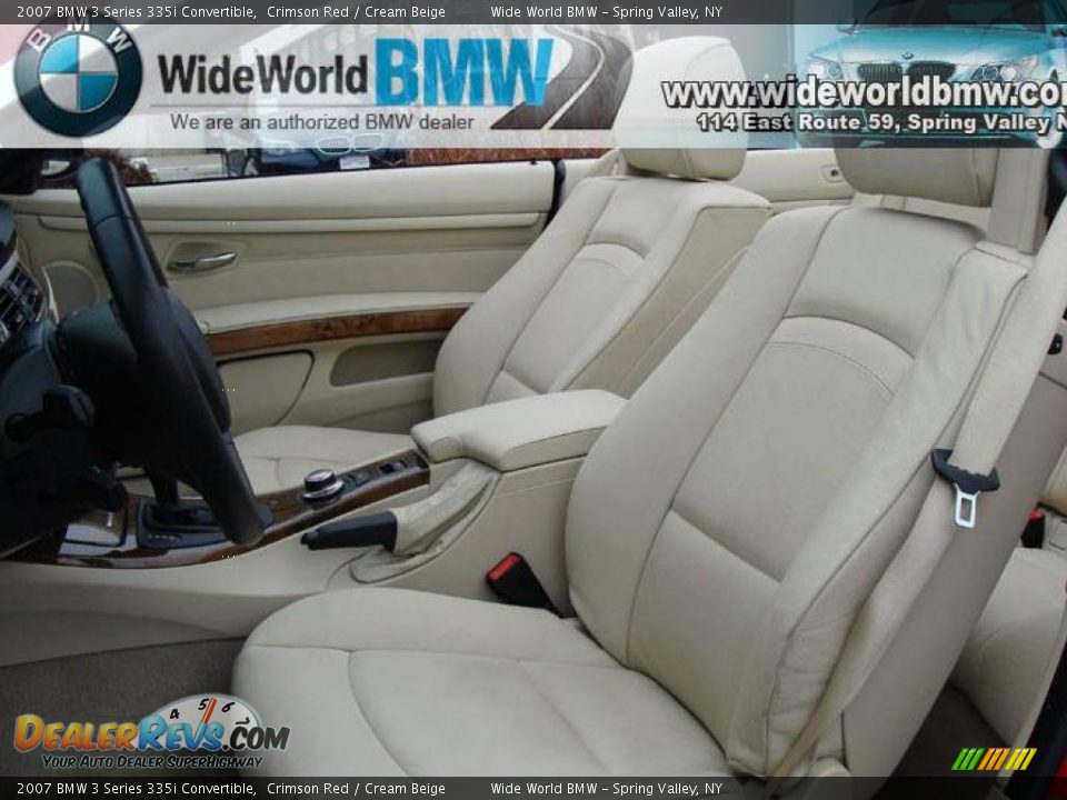 2007 BMW 3 Series 335i Convertible Crimson Red / Cream Beige Photo #10