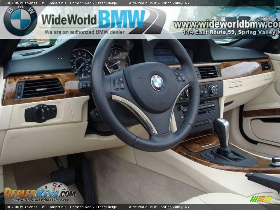 2007 BMW 3 Series 335i Convertible Crimson Red / Cream Beige Photo #11