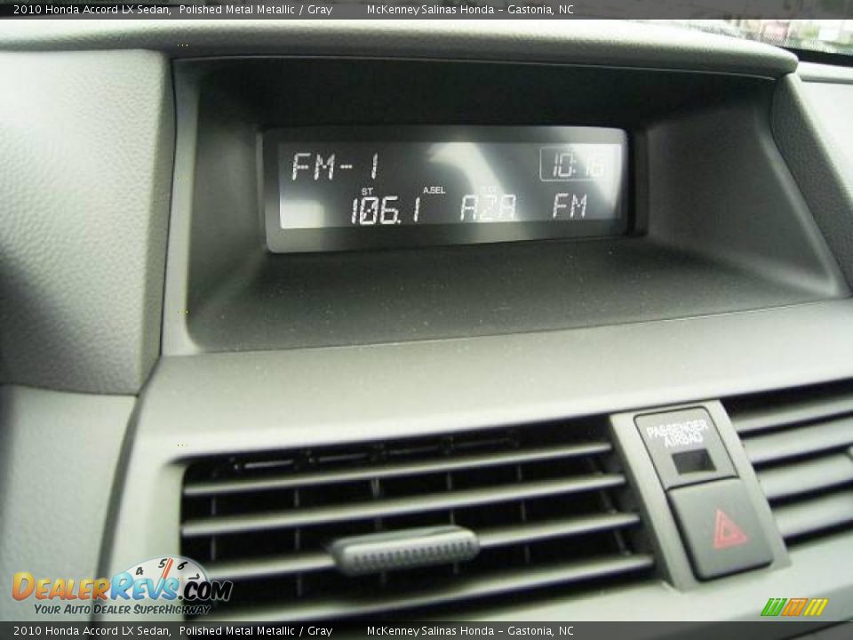 2010 Honda Accord LX Sedan Polished Metal Metallic / Gray Photo #26