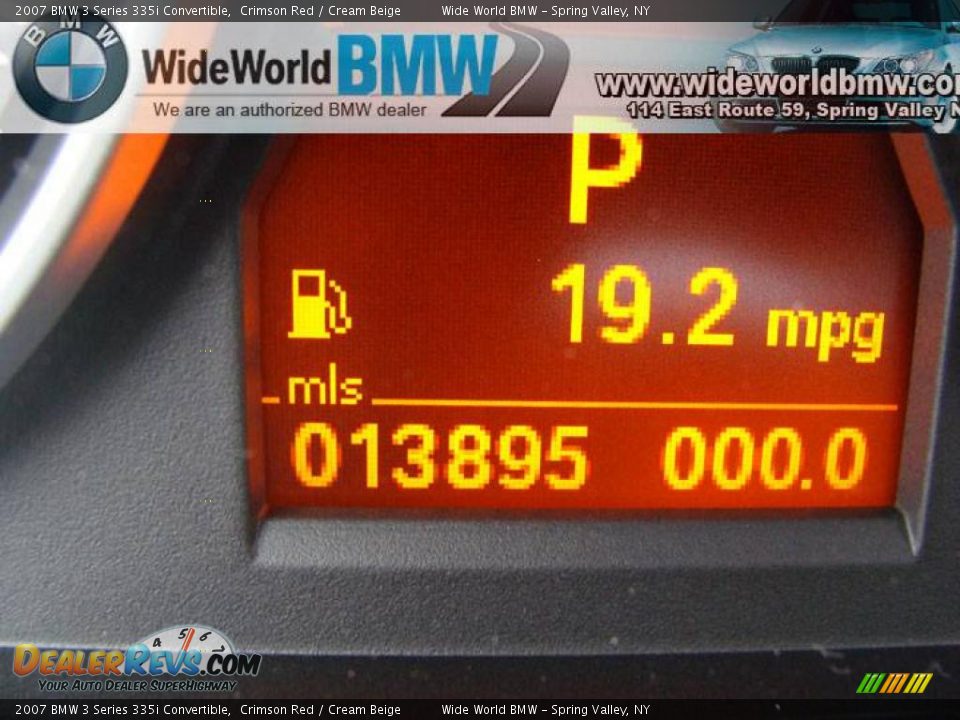 2007 BMW 3 Series 335i Convertible Crimson Red / Cream Beige Photo #14