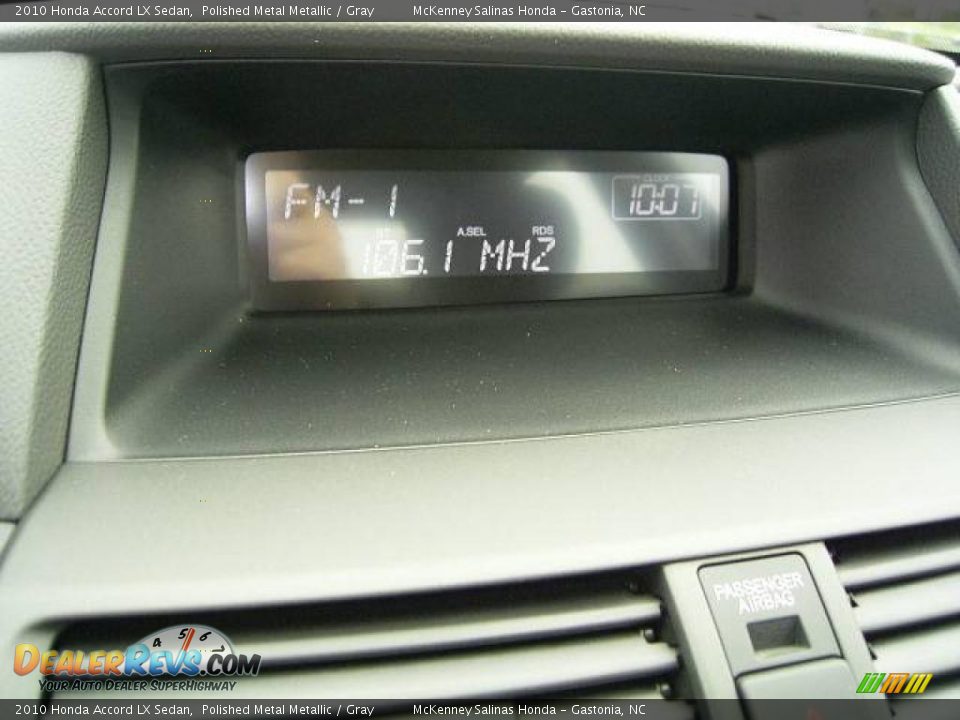 2010 Honda Accord LX Sedan Polished Metal Metallic / Gray Photo #24