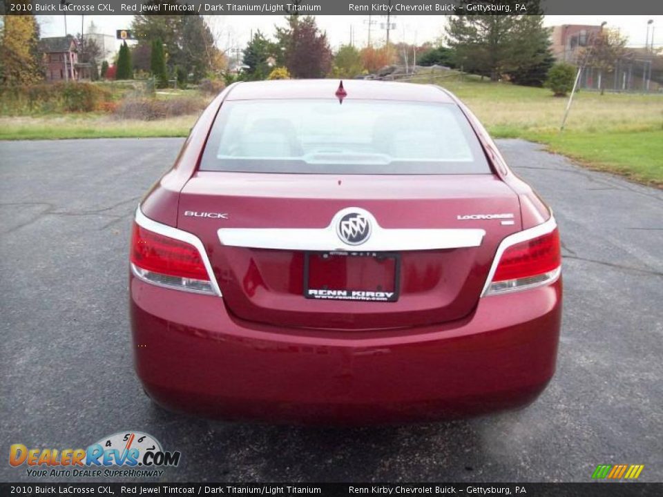 2010 Buick LaCrosse CXL Red Jewel Tintcoat / Dark Titanium/Light Titanium Photo #7
