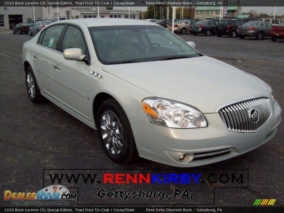 2010 Buick Lucerne CXL Special Edition Pearl Frost Tri-Coat / Cocoa/Shale Photo #1