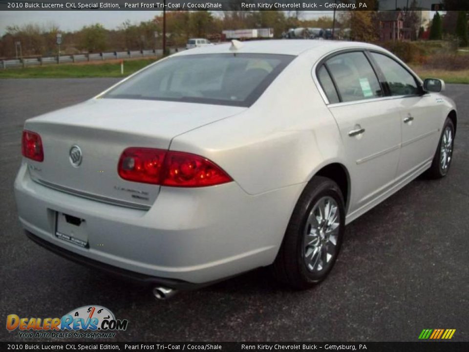 2010 Buick Lucerne CXL Special Edition Pearl Frost Tri-Coat / Cocoa/Shale Photo #3