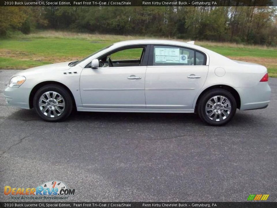 2010 Buick Lucerne CXL Special Edition Pearl Frost Tri-Coat / Cocoa/Shale Photo #6